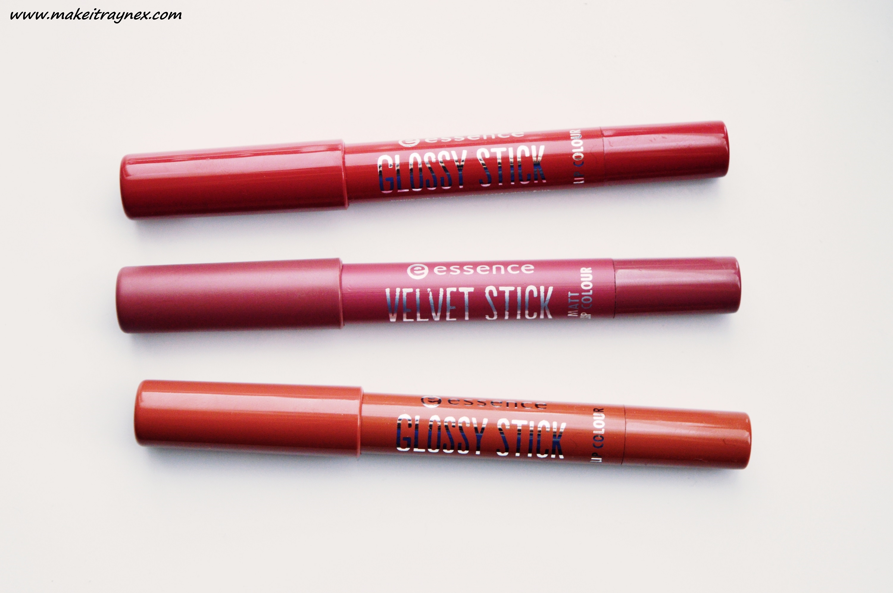 velvet and glossy sticks from essence cosmetics {REVIEW}