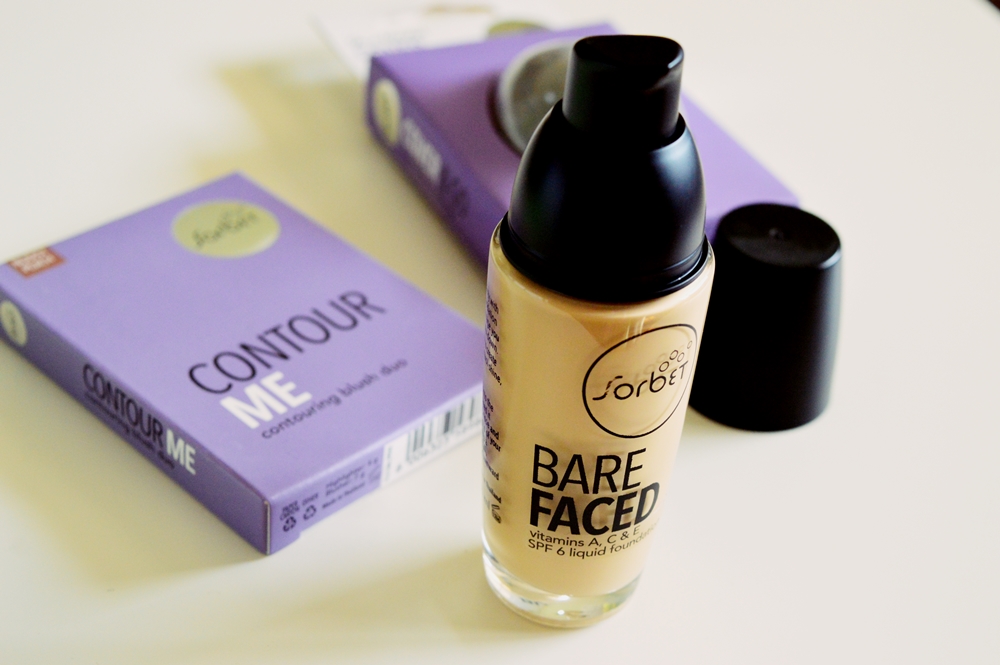 SORBET MAKEUP: Bare Faced Foundation, Contour Me Duo and Cover & Go Foundation Blender {REVIEW}